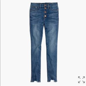 Madewell high-rise chewed hem skinny jeans